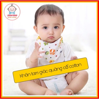KHĂN TAM GIÁC CÚC BẤM CHO BÉ [HÀNG COTTON]