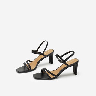 Vascara Giày Sandal Họa Tiết Vân Rắn - SDN 0632 - Màu Đen