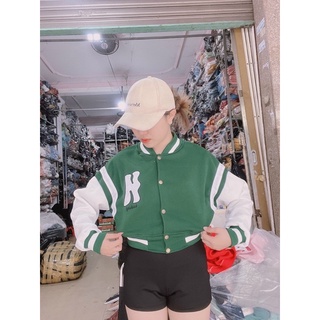 Áo khoác Bomber nỉ ngoại lót bông chữ N