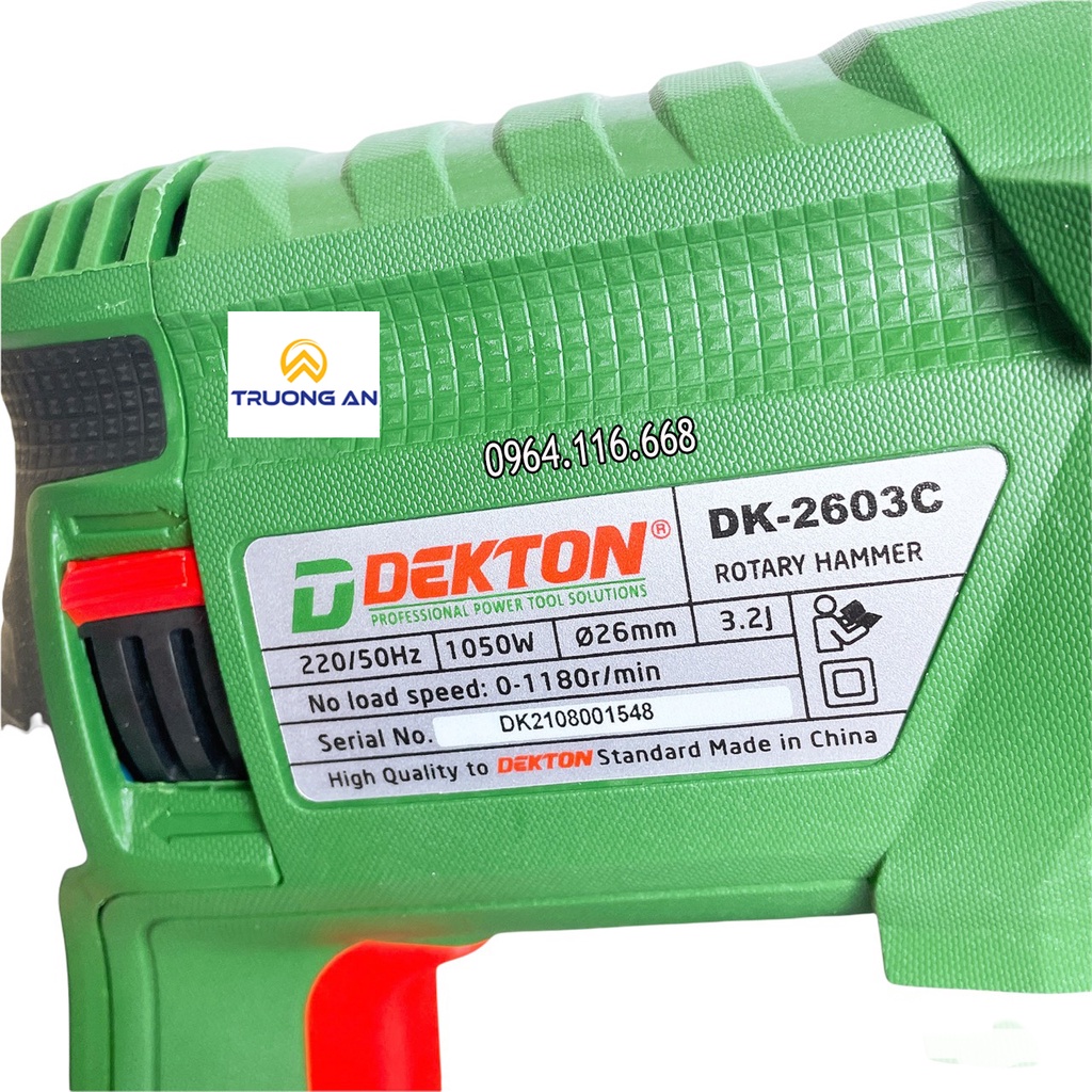 Máy khoan đục bê tông 3 chức năng Dekton DK 2603C công suất 1050W