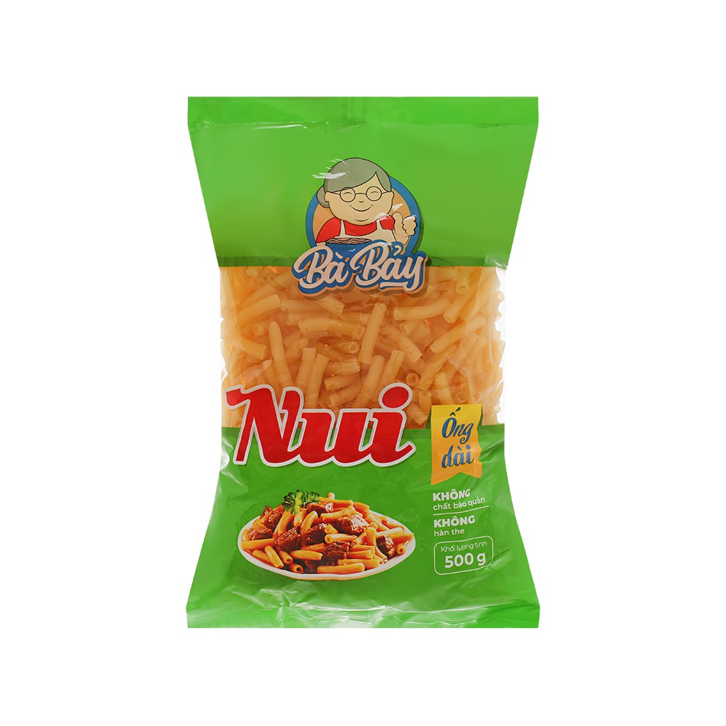 Nui ống dài Bà Bảy gói 500g