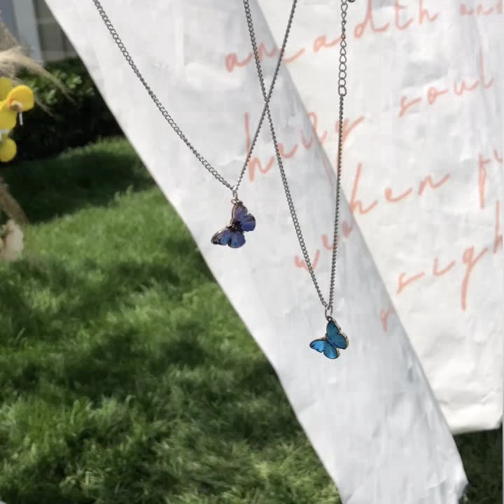 Dây Chuyền Dài Mặt Hình Bướm Thời Trang Cho Nữ