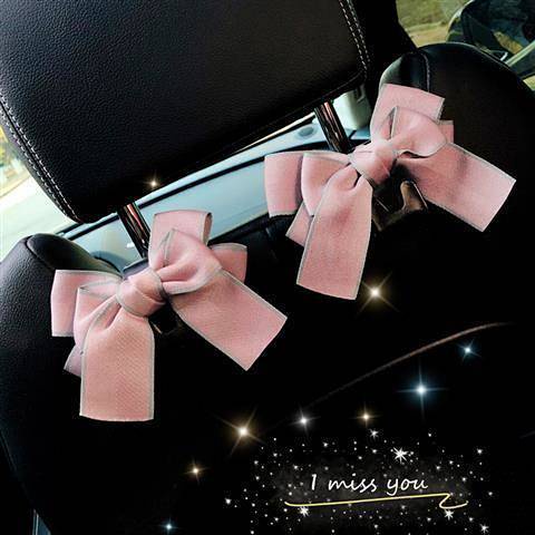 Móc treo đồ đa năng gắn sau ghế ngồi xe hơi kiểu nơ dễ thương