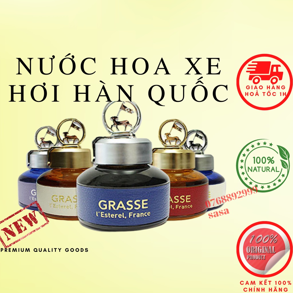 [Mã LIFEAUMAY giảm 10% tối đa 30k đơn 150k] Grasse - Nước hoa ô tô 100% tinh dầu tự nhiên