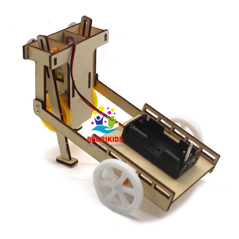 Đồ Chơi Lắp Ghép - Bộ Lắp Ghép Robot Kéo Xe Tự Động Bằng Gỗ Theo Phương Pháp Giáo Dục Stem Steam