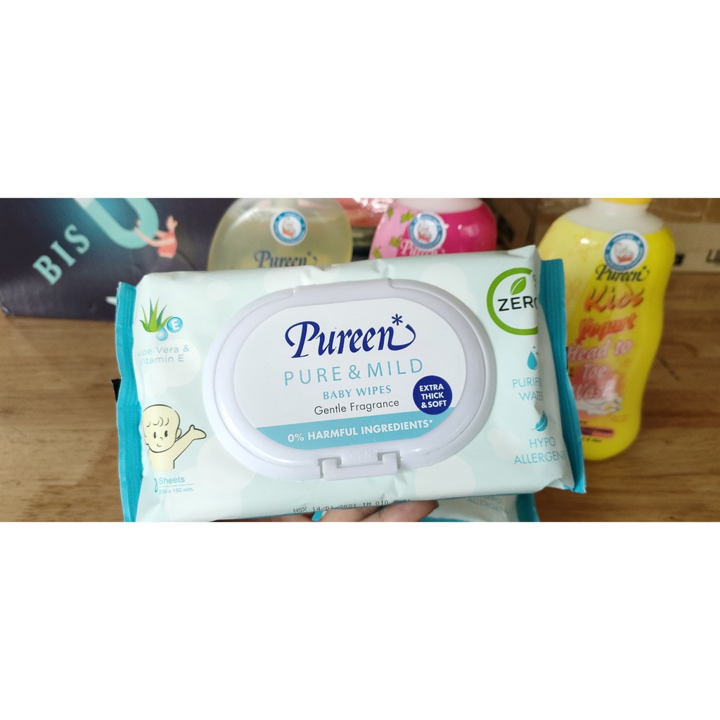 Combo 2 gói KHĂN ƯỚT CAO CẤP PUREEN 30 tờ và 80 tờ