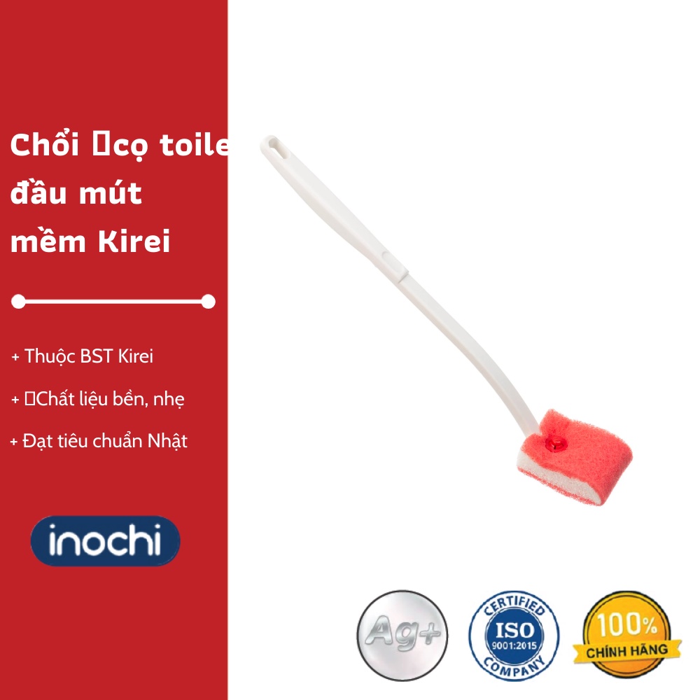 Chổi cọ toilet đầu mút mềm Kirei Inochi - Chổi cọ toilet tiện dụng, Vệ sinh nhà tắm, bồn cầu, Chất lượng Nhật Bản