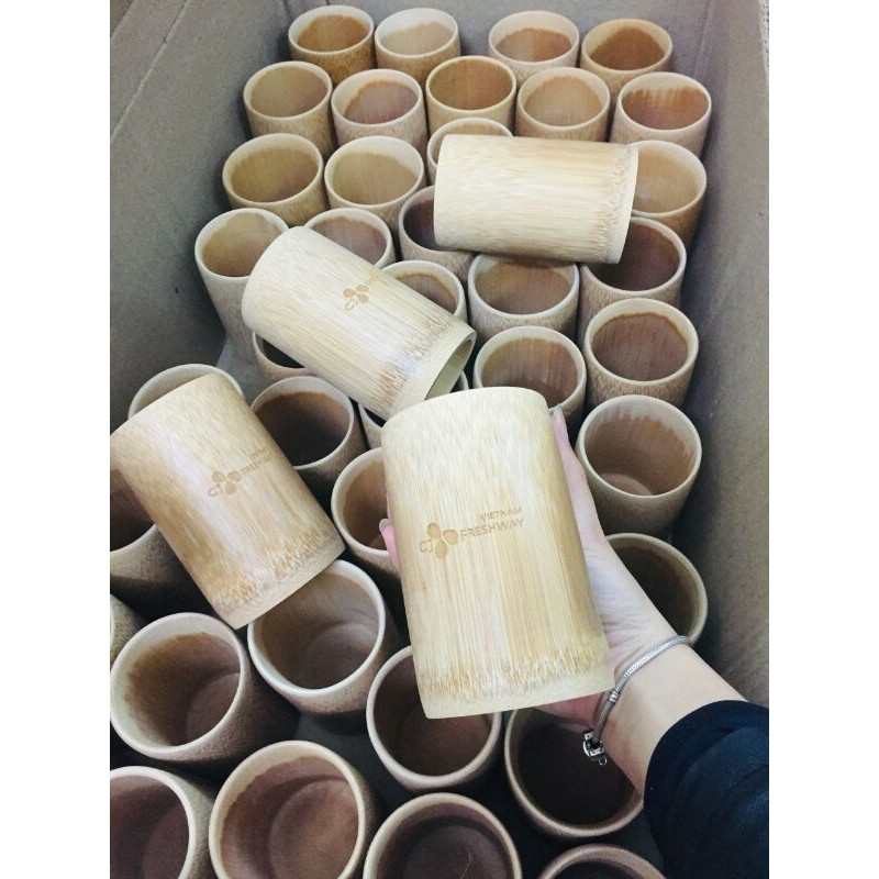 Cốc Tre AN NAM Dung Tích 350ml Hàng Cao Cấp, Chống Mốc, Làm Quà Tặng Doanh Nghiệp