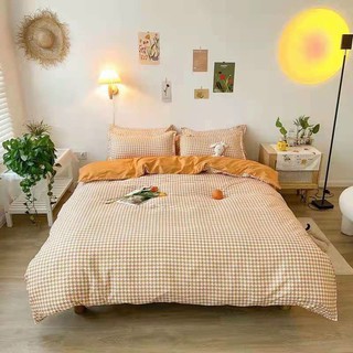 Bộ Drap & Chăn Phao Cotton Poly Roma Cam