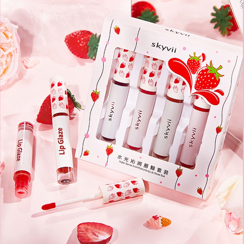 Son Môi Dưỡng Ẩm Lâu Trôi Màu Nhung Lì Hình Quả Dâu Tây JP5