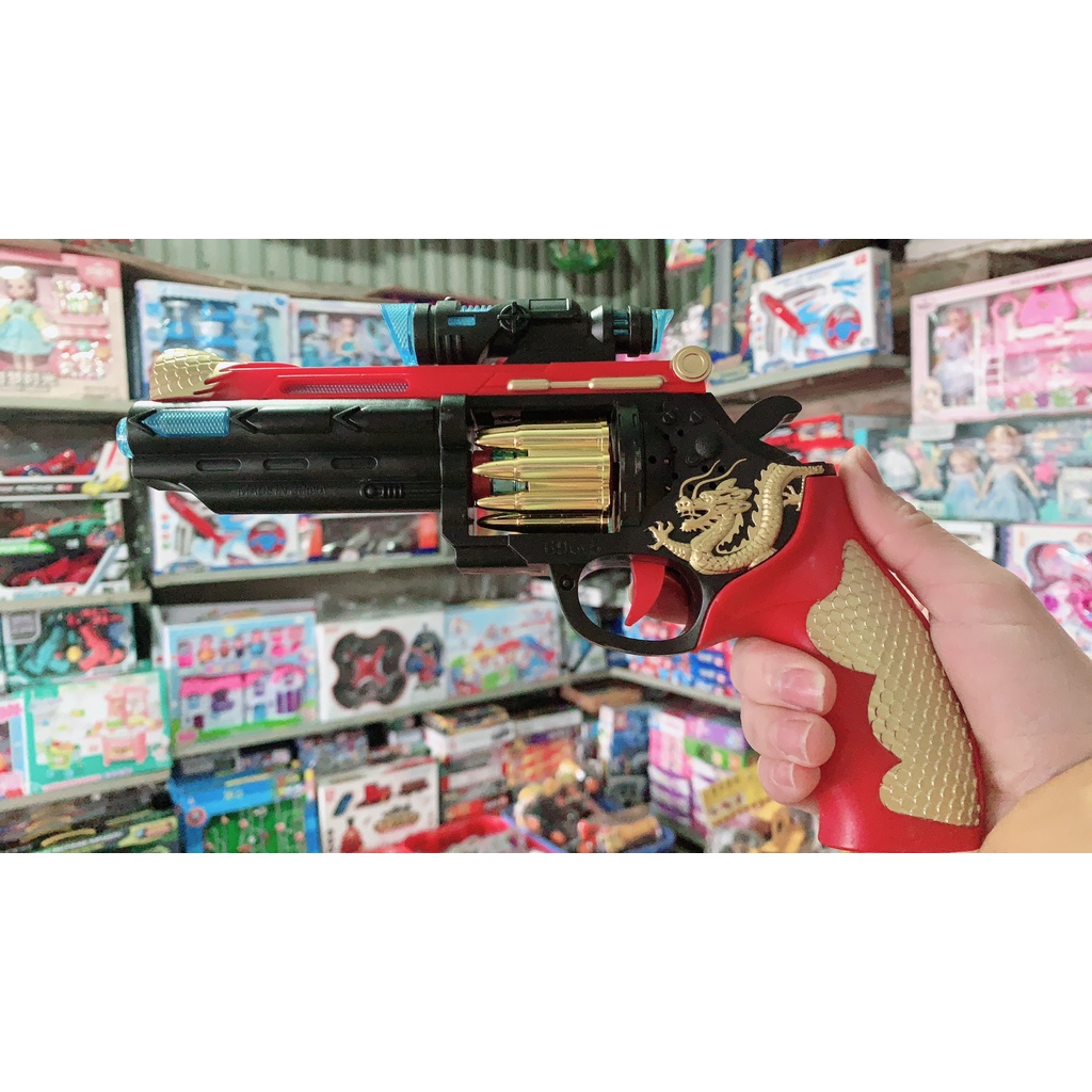 Súng đồ chơi chạy pin có đèn và nhạc - Đồ chơi SÚNG DÙNG PIN cho trẻ em.