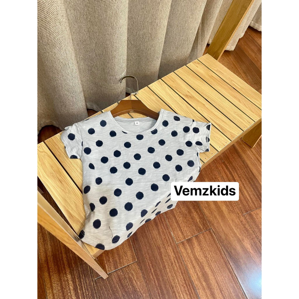 Áo phông chấm bi cho bé trai bé gái (từ 7 - 13 Kg) VEMZKIDS