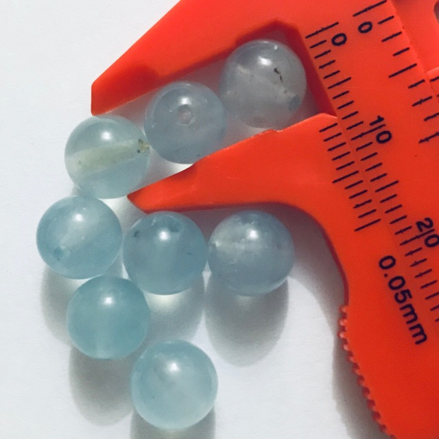 [ĐÁ TỰ NHIÊN] ĐÁ LẺ 1 VIÊN AQUAMARINE TRONG XANH 7.5 LY