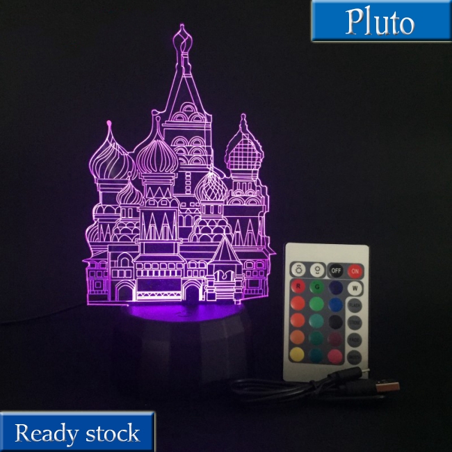 Touch Remote Control 3D Light Base for LED Night Light Colorful Gradient Lamp Black