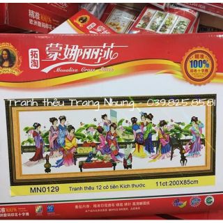 Tranh thêu chữ thập 12 cô tiên