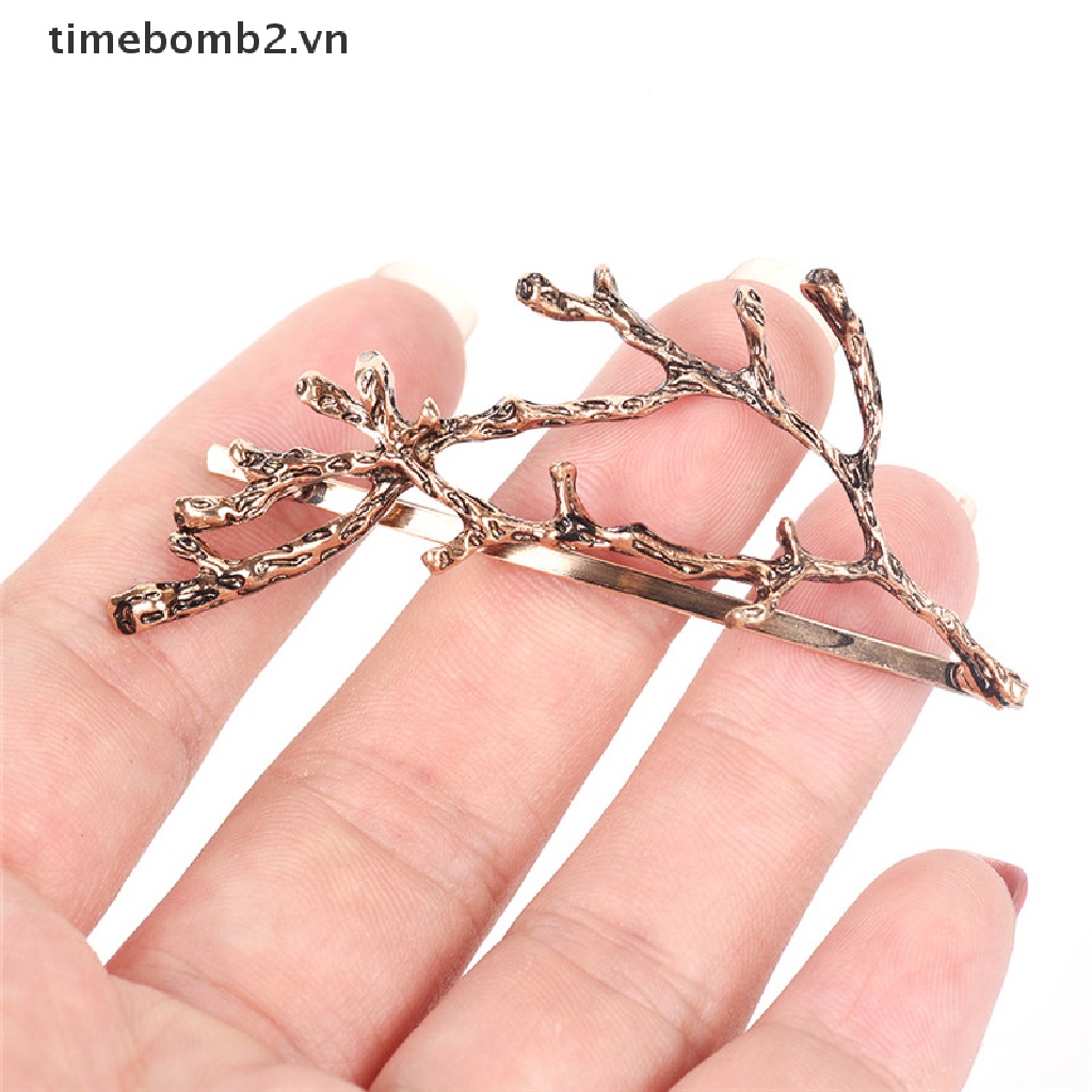 Kẹp Tóc Hình Cành Cây Bằng Kim Loại Màu Vàng / Bạc Cho Nữ Kẹp Tóc Hình Cành Cây Bằng Kim Loại Màu Vàng / Bạc Thời Trang Cho Nữ