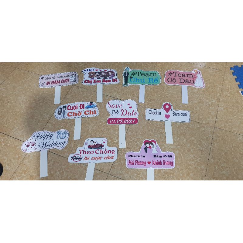 Combo 10 hashtag chụp ảnh đám cưới (chọn mẫu theo yêu cầu)