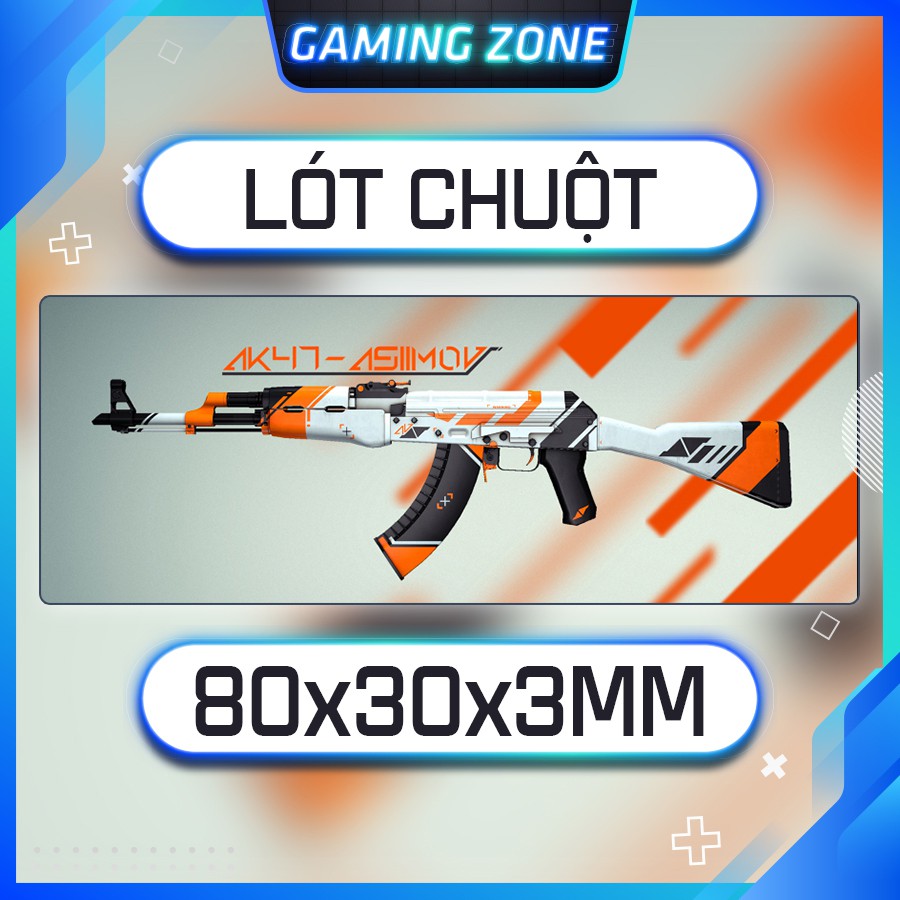 Lót chuột, bàn di chuột chơi game hình AK-47 Assimov CSGO chống trượt siêu bền siêu đẹp