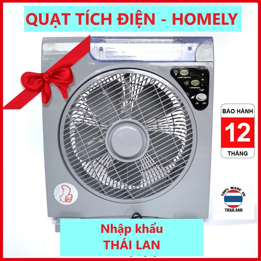 Quạt tích điện Homely, Hàng Thái Lan, Tiết kiệm điện, Đảm bảo cho gia đình bạn luôn khỏe mạnh và có giấc ngủ ngon