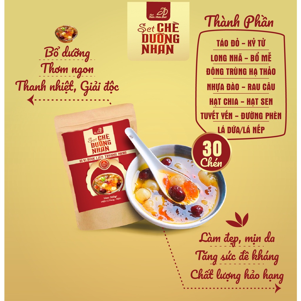 Set Nguyên Liệu Chè Dưỡng Nhan Tuyết Yến 16 Vị Thảo Mộc Cao Cấp Bổ Dưỡng Thiên Nhân Phát - Hanayuki Clinic Vietnam