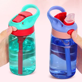 Bình nước có ống hút chống tràn 480ml cho bé