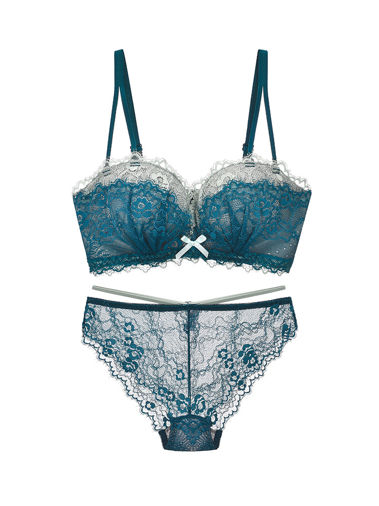 Underwear gathers lace bra set without steel ring on top | BigBuy360 - bigbuy360.vn