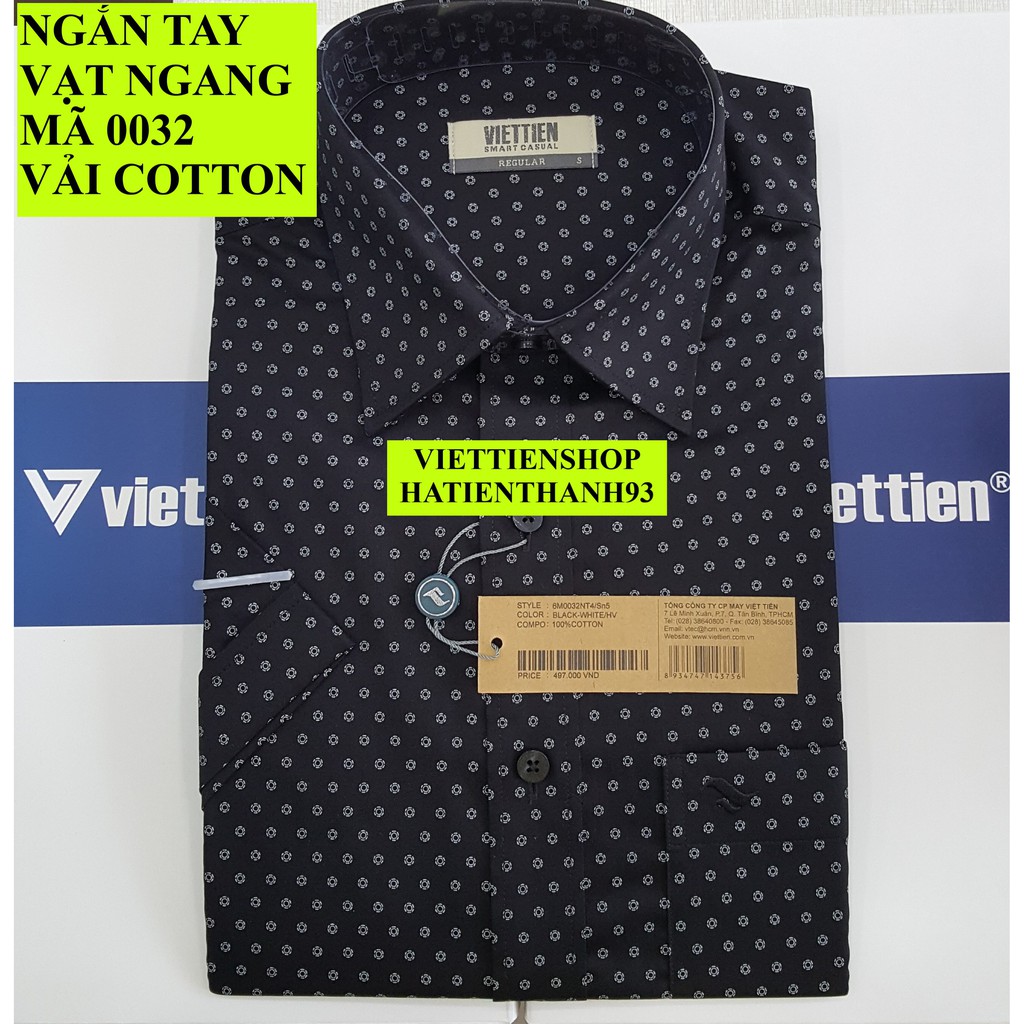(0032 Sn) ÁO SƠ MI VIỆT TIẾN NGẮN TAY VẠT NGANG