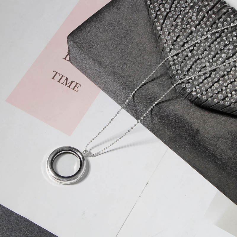 Vòng cổ Tình Bạn Mặt Ổ Khóa Tròn Diy