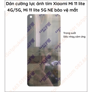 Dán cường lực ánh tím Xiaomi Mi 11 lite 4G / mi 11 lite 5G/ mi 11 lite 5G NE nano dẻo bảo vệ mắt