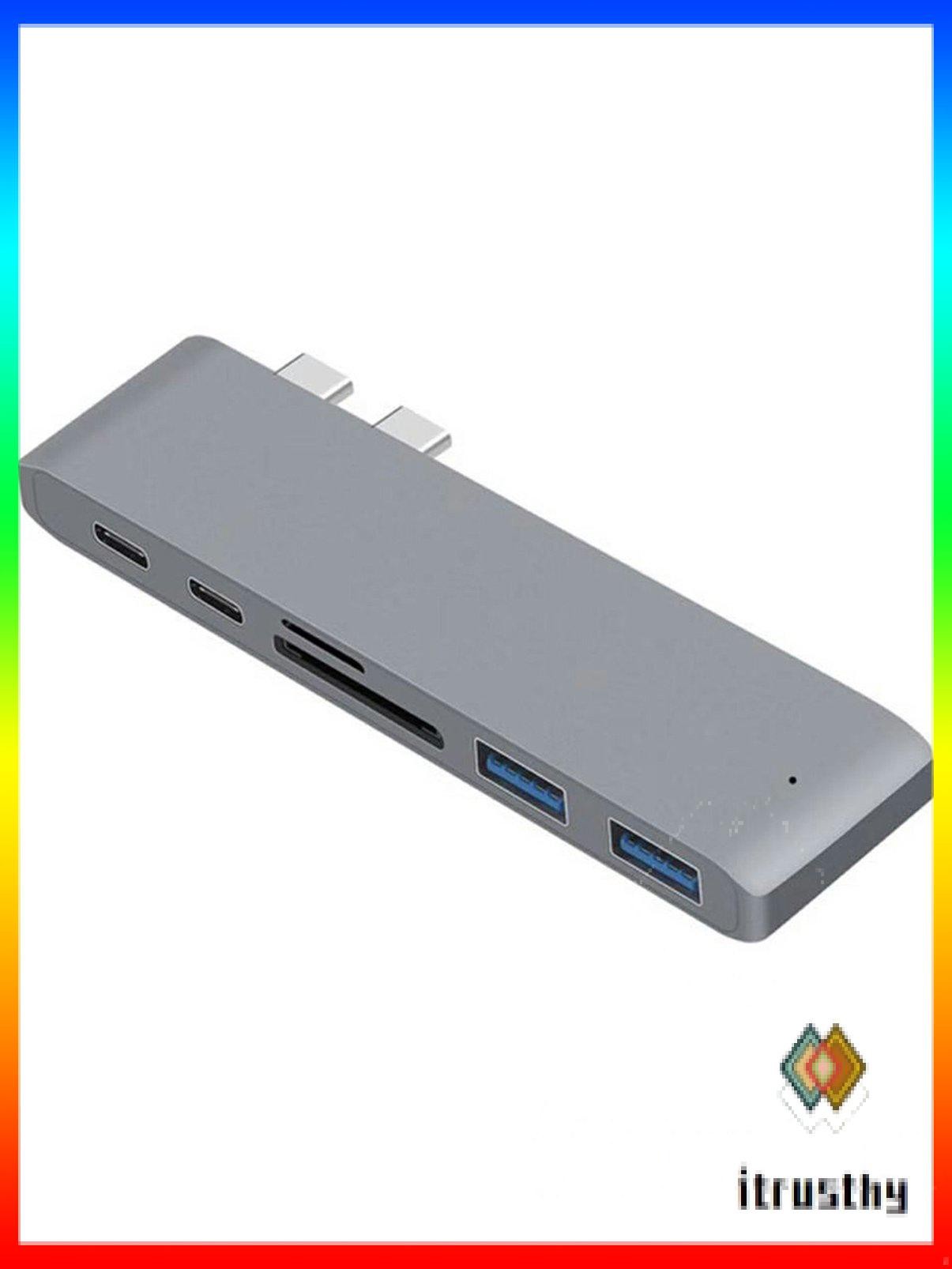 1 Đầu Chuyển Đổi Usb Type C Sang Usb 3.0x2 + An Ninh Thẻ Tf + Pdx2 Hub