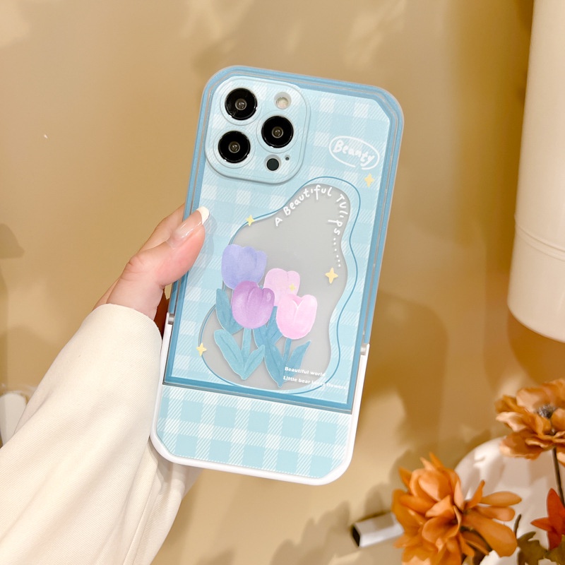 Ốp lưng iphone Ốp Điện Thoại Kèm Giá Đỡ Tàng Hình Cho iphone13Promax 12 / 6 / 7 / 8plus RK CASE
