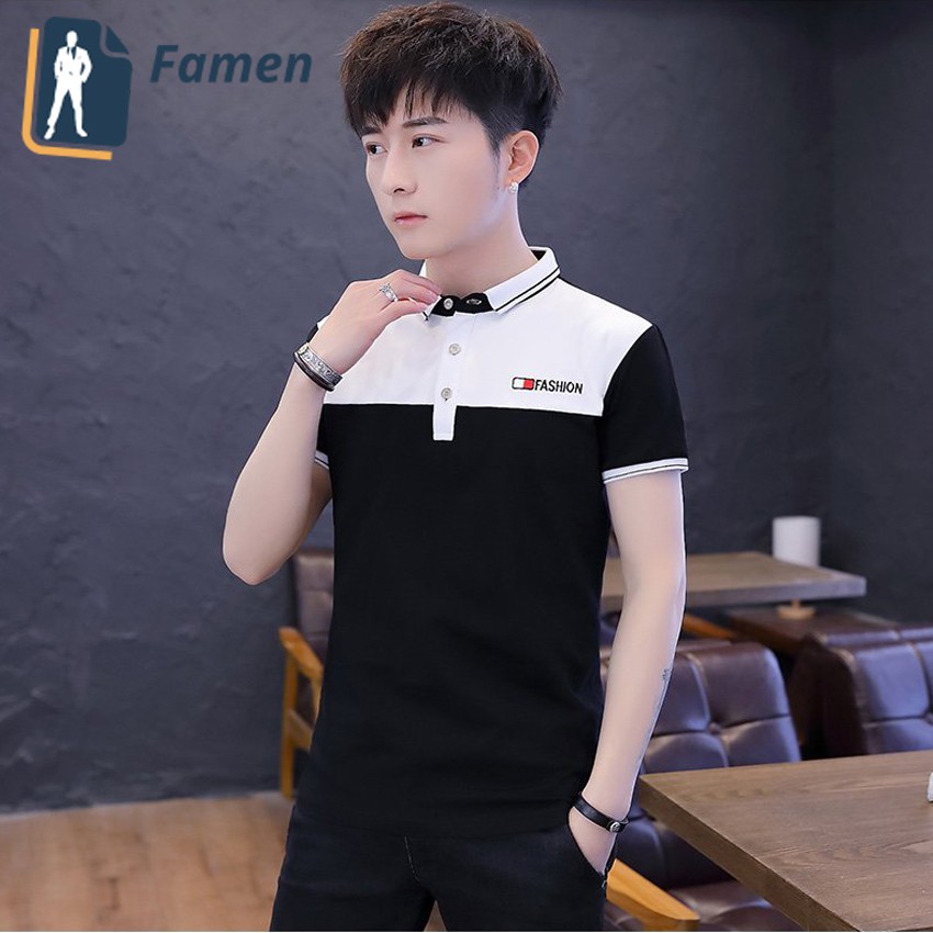 Áo Thun Nam đẹp và thời trang cổ bẻ có viền tại shop Famen | BigBuy360 - bigbuy360.vn