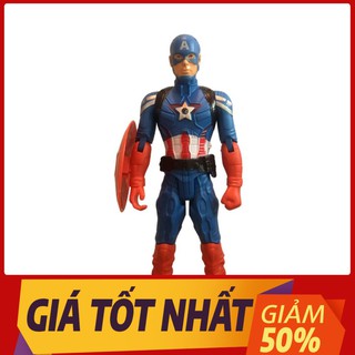 Đồ Chơi Mô Hình CAPTAIN AMERICA Cao 27cm Có Đèn Led Sáng Cử Động Khớp Siêu Cấp