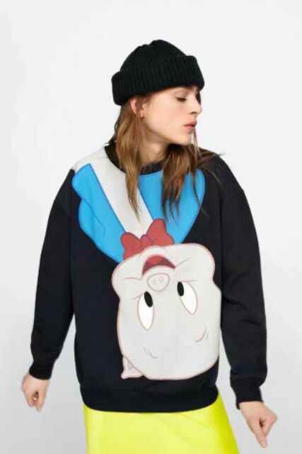 ÁO HOODIE ZARA CON HEO CỰC XINH