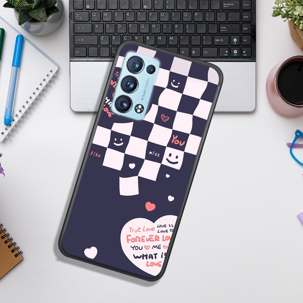 Ốp Lưng OPPO RENO 6 4G - RENO 6 5G - RENO 6Z , In Hình &quot;Black Heart&quot; Phong Cách Đẹp.