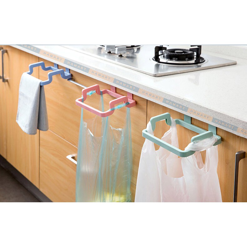 Giá Treo Túi Đựng Rác Tủ Bếp Đa Năng Móc Nhựa Gài Quai Túi Nylon Tiện Dụng