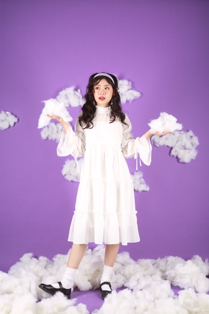 VÁY ĐI CHƠI/ĐI TIỆC/PROM - EMBROYDER DRESS - VÁY TAY DÀI ỐNG LOE | BigBuy360 - bigbuy360.vn