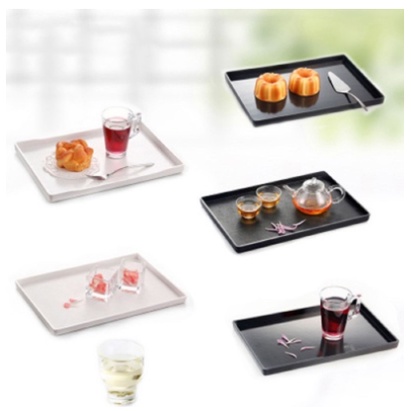 Khay phíp Melamine có vân giả gỗ chống trượt Loại