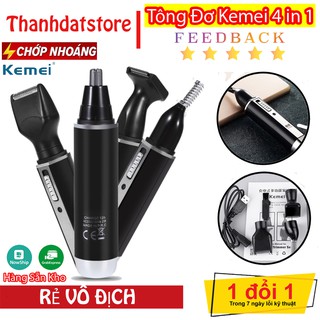 Tông Đơ Tỉa Lông Mũi Kemei - 6630 - Máy Cạo Râu 4 in 1
