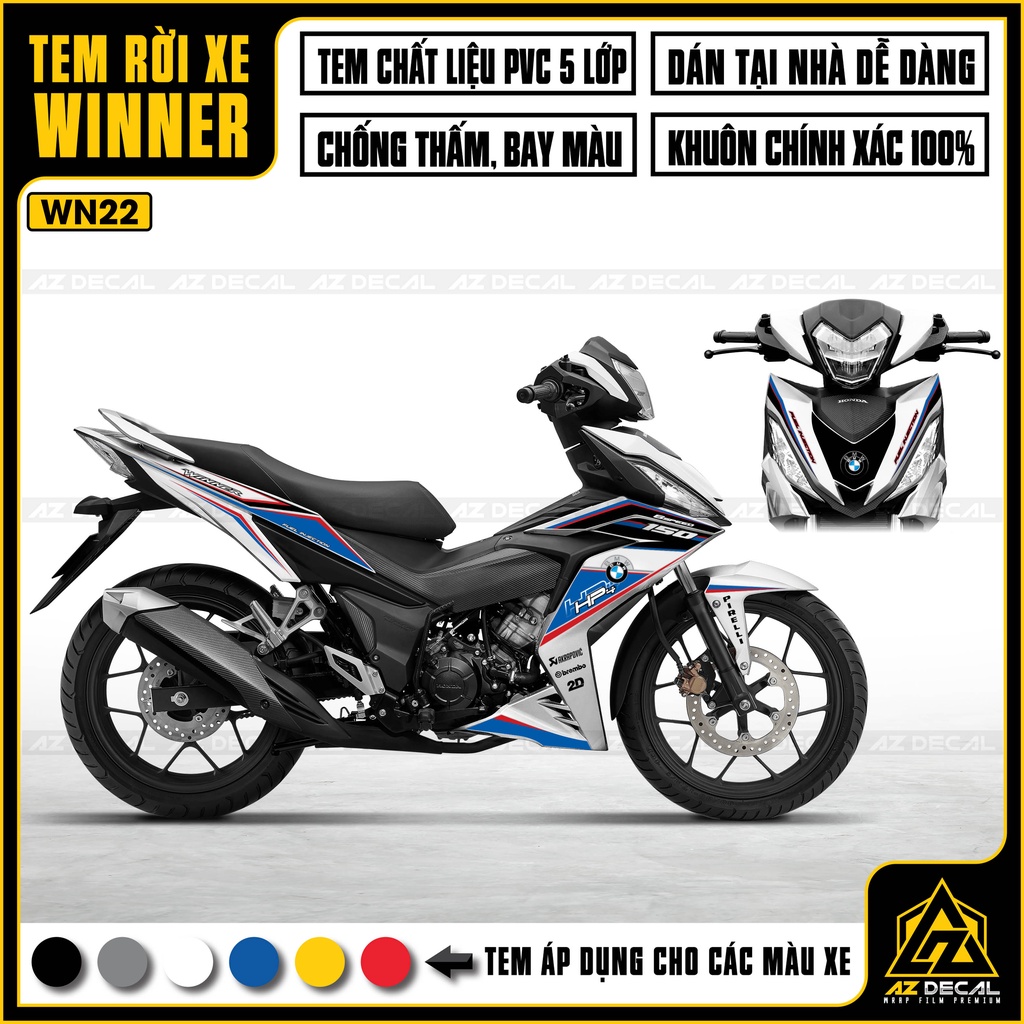 [TỔNG HỢP] Tem Winner V1 Xanh Trắng Cực Chất | Decal Dán Xe Winner 150 Rời Dễ Dán, Đẹp Nhất Năm Nay