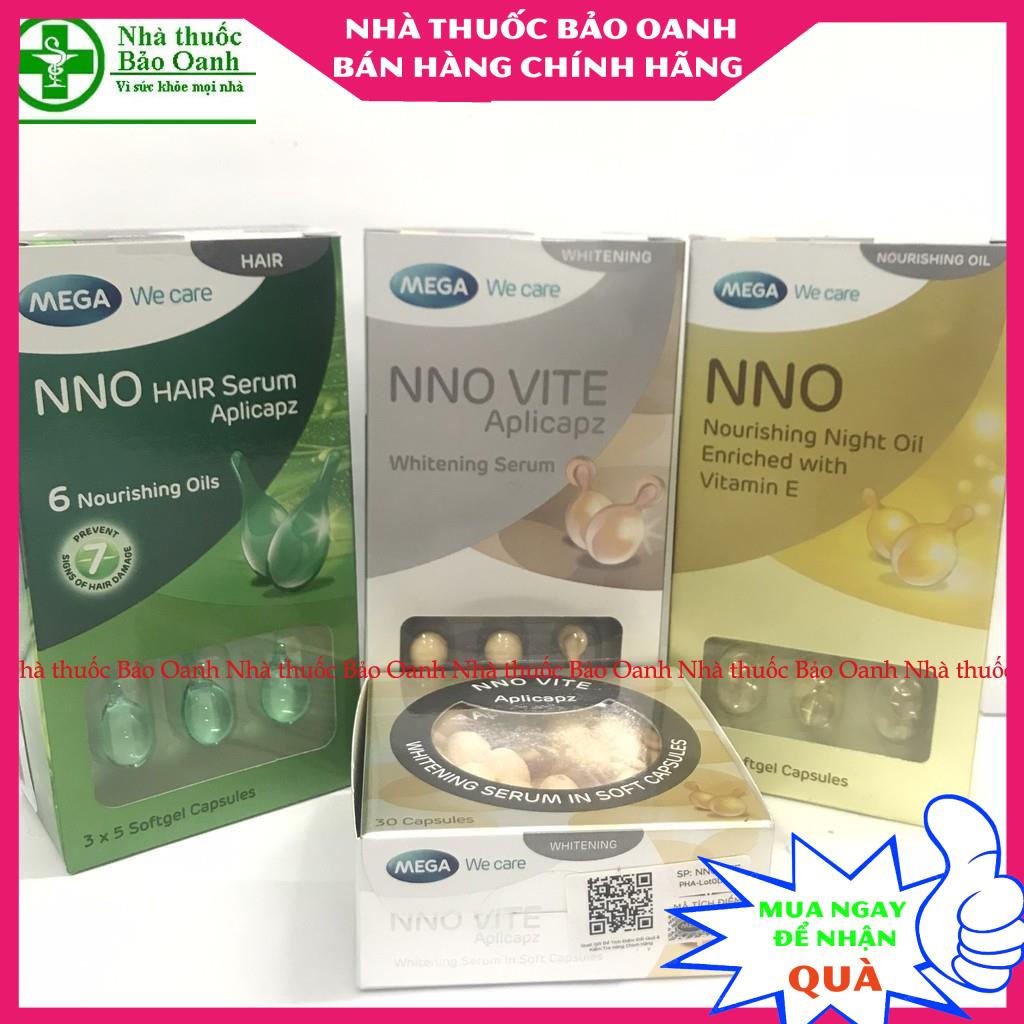 NNO - NNO WHITE - MEGA -  Serum Dưỡng Ẩm, Chống Lão Hóa Chứa Vitamin E HỘP 30 VIÊN (MẪU MỚI)