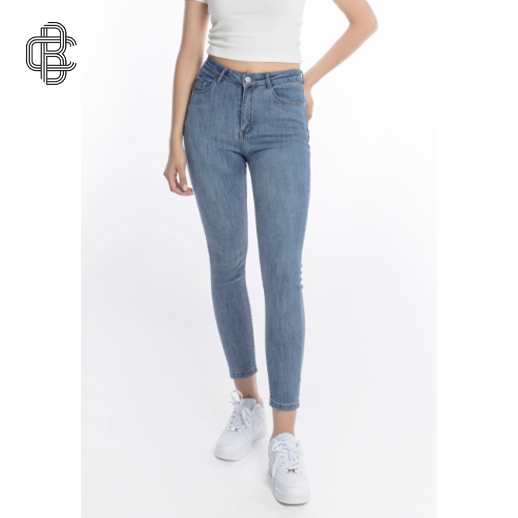 Quần skinny jean nữ lưng cao tôn dáng thời trang - La’coba