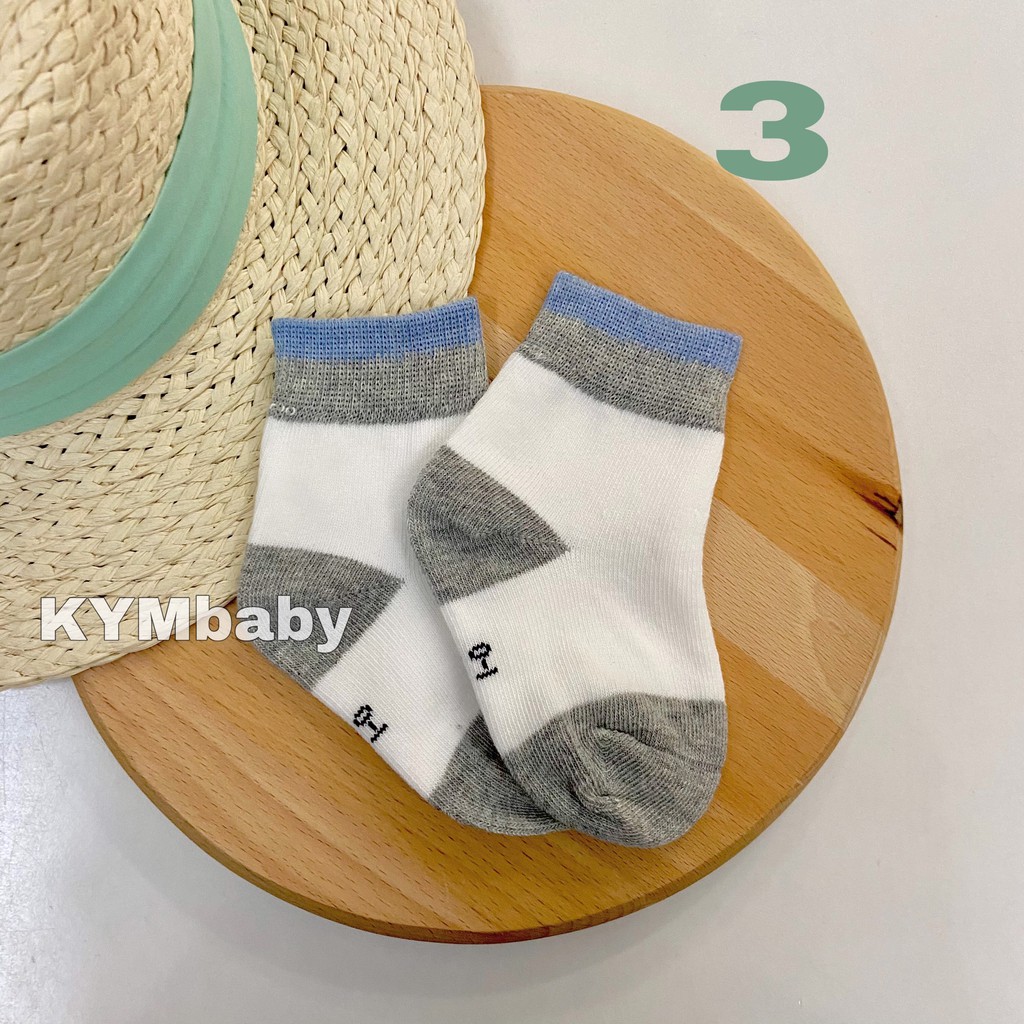 Vớ (Tất) baby sọc cute xanh nhạt cho bé từ 6M đến 9Y V753