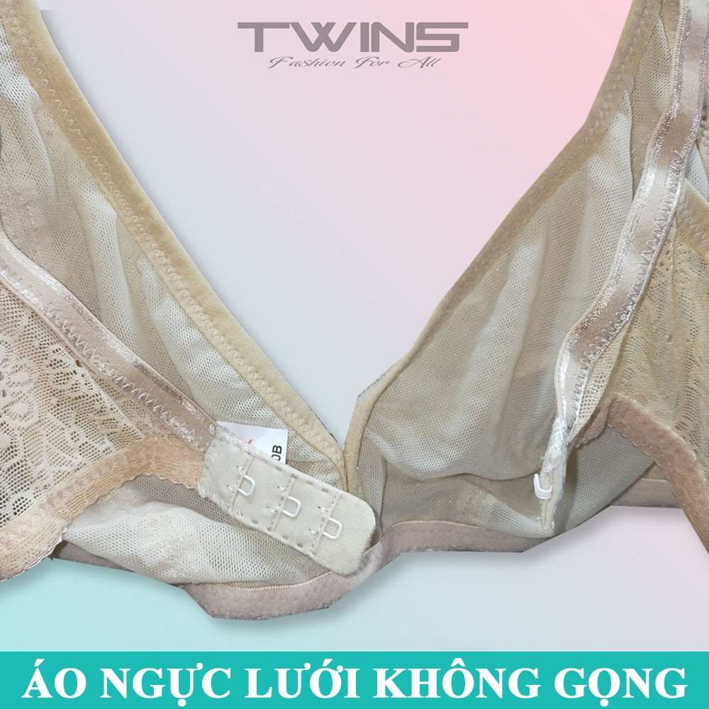 Áo ngực không gọng nữ Jolie 9024 không mút chất ren mỏng ôm nguyên ngực thoải mái quyến rũ size 34-36-38-40
