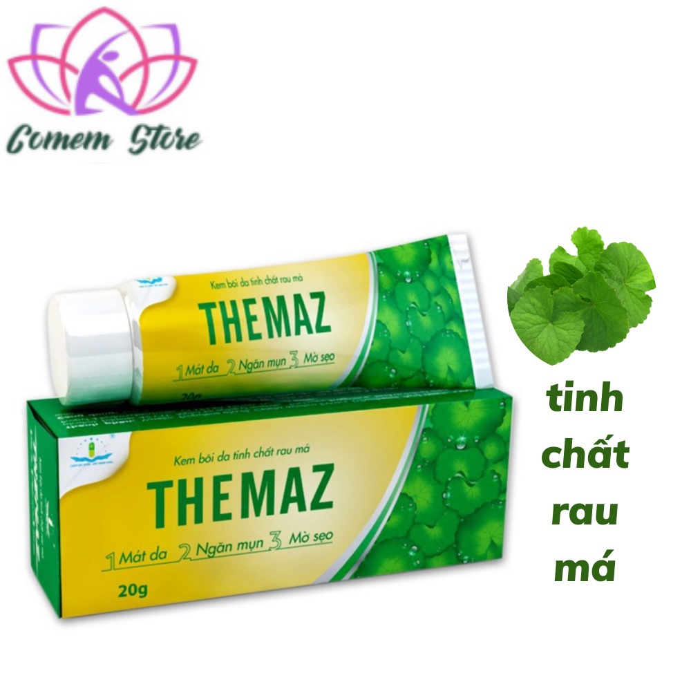 Kem Bôi Mát Da Liền Sẹo, Ngăn Ngừa Mụn- Tinh Chất Rau Má Themaz- Tuýp 20gr