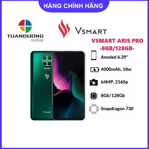 Điện thoại Vsmart Aris Pro (8GB/128GB) Hàng Mới Nguyên Hộp - Hành Chính Hãng