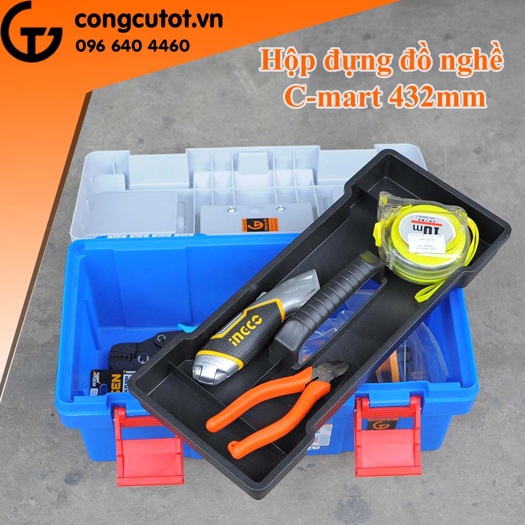 Hộp đựng đồ nghề C-mart xanh lá L0046 cao cấp