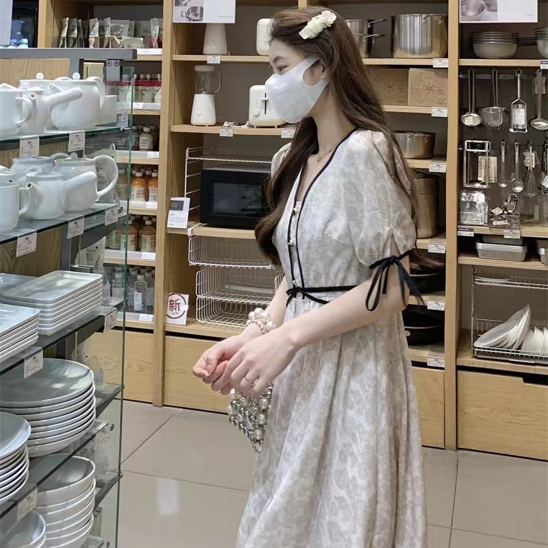 Đầm PERTY nhấn eo ôm dáng phong cách cổ điển thời trang mùa hè dành cho nữ