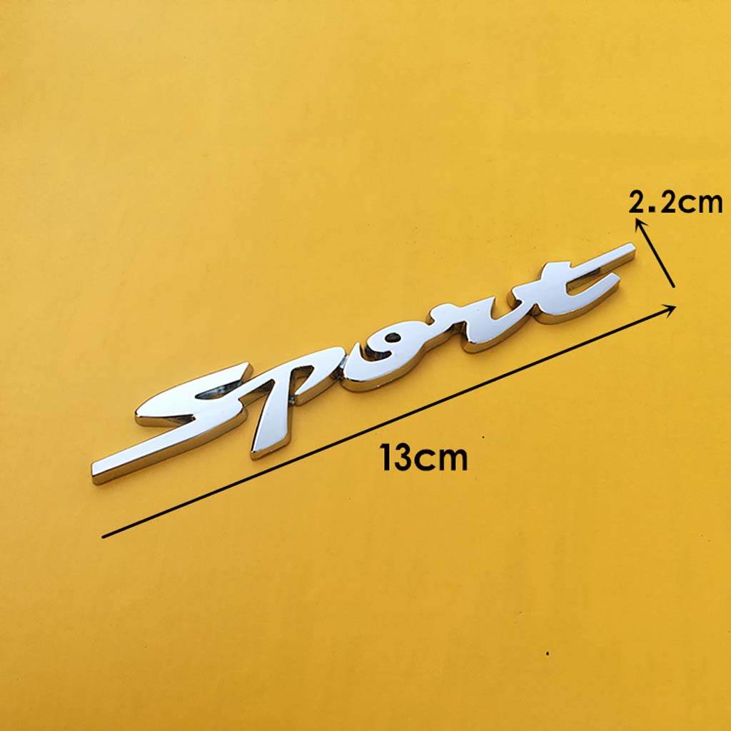 Chữ Sport Dán Oto -  Decal Sport Kim Loại Dán Trang Trí Xe Ô Tô VER 2 CARZONE.TOP