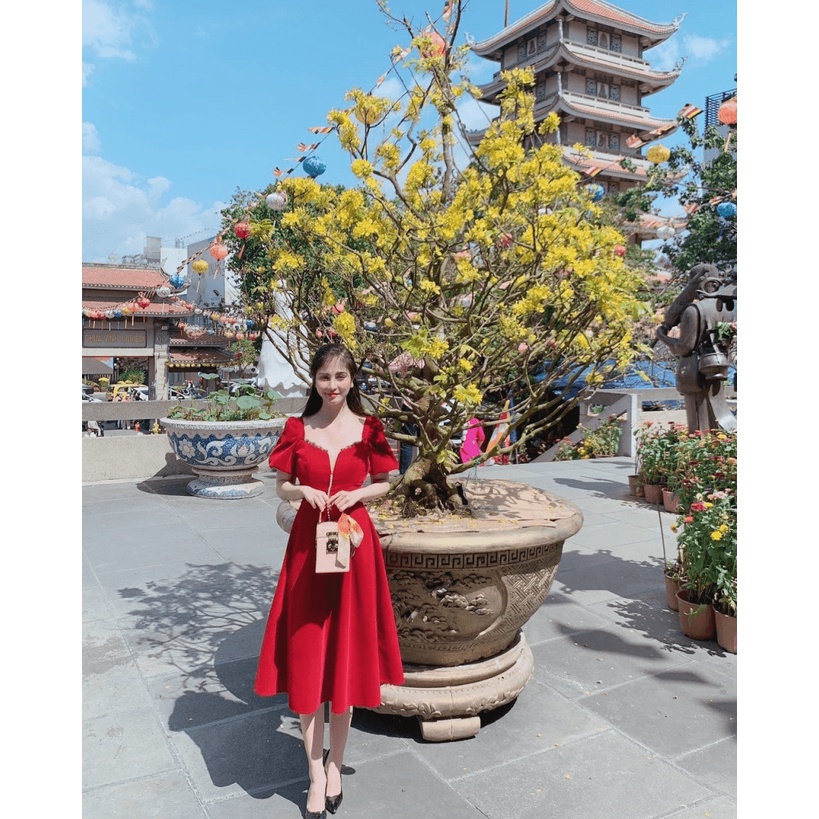 ĐẦM THIẾT KẾ NỮ DỰ TIỆC SANG CHẢNH CAO CẤP PU HHP FASHION